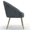 Design Armchair - Upholstered in Velvet - Golden leg - Wasda image 7