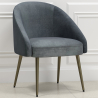 Design Armchair - Upholstered in Velvet - Golden leg - Wasda image 7