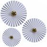 Wall Lamp Applique Flower in White and Gold Metal - 40CM image 7