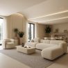 Large Contemporary and Modern Design Rug - Beige (160x230cm) - Deras image 7