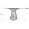 Round Dining Table - Glass and Metal - Barrel image 7