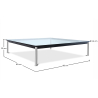 Buy Square coffee table - Glass - 120 cm - Kart Steel 13299 - in the UK