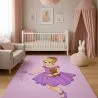 Large Kids Fairy Design Carpet - Pink (290x200 cm) - Oya image 7