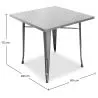 Square Industrial Design Dining Table - Stylix image 7