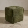 Square Corduroy Upholstered Pouf - Modern Design - Cube image 7