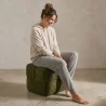 Square Corduroy Upholstered Pouf - Modern Design - Cube image 7