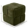 Square Corduroy Upholstered Pouf - Modern Design - Cube image 7