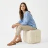 Square Corduroy Upholstered Pouf - Modern Design - Cube image 7