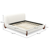 Double bed 160x200 CM Bed - Upholstered in Bouclé Fabric - Dream image 7
