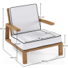 Teak Outdoor Armchair - Carsa image 7