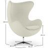 Armchair with armrests - Upholstered in Boucle Fabric - Brave image 7