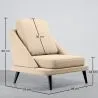 Velvet Upholstered Armchair - Scandinavian Style - Velvet Lounge image 7