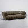 Velvet Upholstered Sofa - Modern Style - 2/3 Seater - Curved Teddy image 7