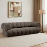 Velvet Upholstered Sofa - Modern Style - 2/3 Seater - Curved Teddy image 7