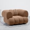 Velvet Upholstered Armchair - Modern Style - Curved Velvet image 7