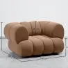 Velvet Upholstered Armchair - Modern Style - Curved Velvet image 7