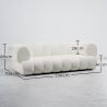 Bouclé Upholstered Sofa - Modern Style - 2/3 Seats - Curved Teddy image 7