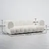Bouclé Upholstered Sofa - Modern Style - 2/3 Seats - Curved Teddy image 7