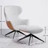 Contemporary Upholstered Design Armchair with Footrest - Derta image 7