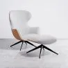 Contemporary Upholstered Design Armchair with Footrest - Derta image 7