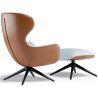 Contemporary Upholstered Design Armchair with Footrest - Derta image 7