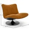 Upholstered Curved Design Contemporary Style Armchair - Tulipe image 7