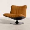 Upholstered Curved Design Contemporary Style Armchair - Tulipe image 7