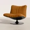 Upholstered Curved Design Contemporary Style Armchair - Tulipe image 7