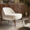 Curved Scandinavian Design Upholstered Armchair - Larseen image 7