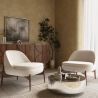 Curved Scandinavian Design Upholstered Armchair - Larseen image 7