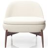 Curved Scandinavian Design Upholstered Armchair - Larseen image 7