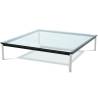 Buy Square coffee table - Glass - 70 cm - Kart Steel 13298 in the United Kingdom