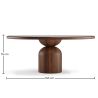 Set Dining Table Round with 6 Wooden Chairs - Minimalist Design - Ivette image 7