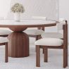 Set Dining Table Round with 6 Wooden Chairs - Minimalist Design - Ivette image 7