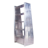 Buy Metal Shelf with Drawer - Aviator Style - 4 Shelves - Zlan Metallic light grey 48356 in the United Kingdom