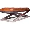 Steel Bench - Leather Upholstered - Churchill image 7