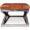 Steel Bench - Leather Upholstered - Churchill image 7