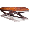 Buy Steel Bench - Leather Upholstered - Churchill Light brown 48383 in the United Kingdom