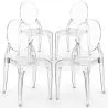 Pack of 4 Dining Chairs Transparent - Estilo Victoria  image 7