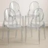 Pack of 4 Dining Chairs Transparent - Estilo Victoria  image 7
