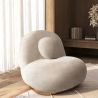 Curved Contemporary Style Design Armchair Upholstered in Chenille - Larry image 7
