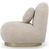 Curved Contemporary Style Design Armchair Upholstered in Chenille - Larry image 7