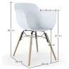 Dining Chair - Scandinavian Design - Wooden Legs - Pack of 2 - Nordika image 7