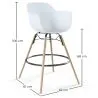 Bar Stool - Scandinavian Design - Wooden Legs - Pack of 2 - Nordika image 7