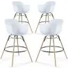 Bar Stool - Scandinavian Design - Wooden Legs - Pack of 4 - Nordika image 7