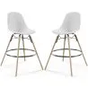 Bar Stool - Scandinavian Design - Wooden Legs - Pack of 2 - Skögur image 7