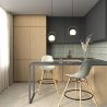 Bar Stool - Scandinavian Design - Wooden Legs - Pack of 2 - Skögur image 7