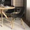 Dining Chair - Scandinavian Design - Wooden Legs - Pack of 4 - Skögur image 7