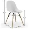 Dining Chair - Scandinavian Design - Wooden Legs - Pack of 4 - Skögur image 7