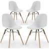 Dining Chair - Scandinavian Design - Wooden Legs - Pack of 4 - Skögur image 7